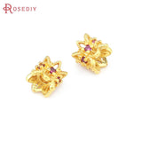 Matte Brass Double Side Beads Caps Spacer Beads Jewelry Making Supplies