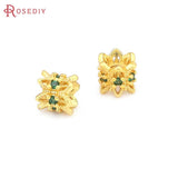 Matte Brass Double Side Beads Caps Spacer Beads Jewelry Making Supplies