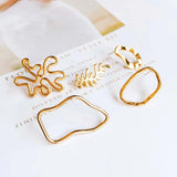 KC Plated Stud Earrings Round Star Eardrop Pendant Charms 8pcs