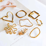 KC Plated Stud Earrings Round Star Eardrop Pendant Charms 8pcs