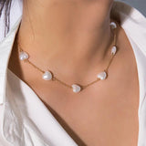 1 Meter Stainless Steel Star Love Heart Pearl Chain DIY Jewelry Findings