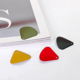 Multicolor Fan Shape Wave Eardrop Metal DIY Material Pendant Necklace Earring