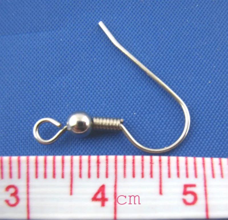 Zinc Alloy Ear Wire Hooks Earring Findings DIY Making Drop Earrings, 200-250PCs
