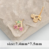 Handmade Zircon Earrings for Women, 6 pcs/lot
