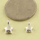 2pcs 925 Silver Pentagram Pendant for DIY Jewelry Making