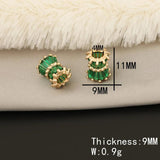 4Pcs CZ Cylinder Charms for DIY Jewelry Making
