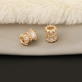 4Pcs CZ Cylinder Charms for DIY Jewelry Making