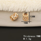 4Pcs CZ Cylinder Charms for DIY Jewelry Making