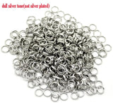 500 Lovely Silver Stainless Steel Split Rings 7mm