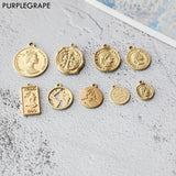 8pcs Coin Pendant DIY Earrings Accessory Retro Queen Portrait