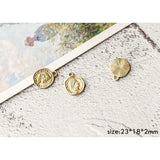 8pcs Coin Pendant DIY Earrings Accessory Retro Queen Portrait