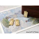 8pcs Coin Pendant DIY Earrings Accessory Retro Queen Portrait