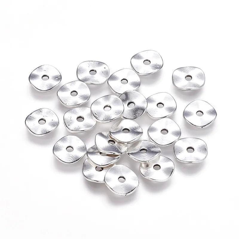 100pcs 10mm Donut Alloy Spacer Beads Tibetan Style DIY Jewelry Making