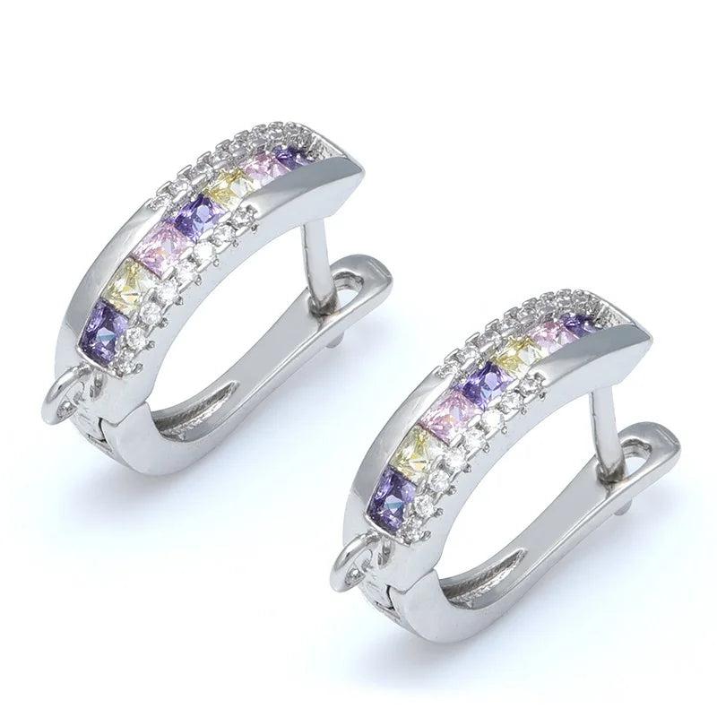 Zircon Earrings DIY Jewelry Making Supplies