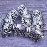 Bail Beads For Wrap Scarf Pendant Flowers Hollow Silver Tone Classic Jewelry DIY