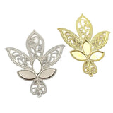 20Pcs Antique Bronze Metal Filigree Flowers Charms Base Setting Jewelry DIY