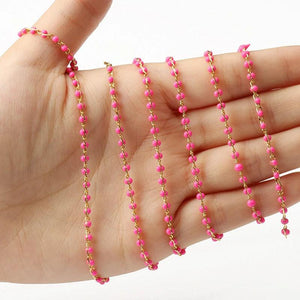 1 Meter Crystal Round Beads Chains for Jewelry Making DIY Bracelet Necklace
