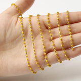 1 Meter Crystal Round Beads Chains for Jewelry Making DIY Bracelet Necklace