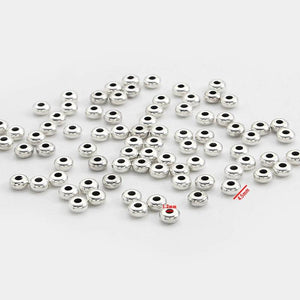 100pcs Mixed Style Silver/Gold Charms Spacer Beads DIY Bracelet Loose Bead