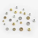 100pcs Mixed Style Silver/Gold Charms Spacer Beads DIY Bracelet Loose Bead