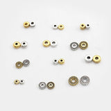 100pcs Mixed Style Silver/Gold Charms Spacer Beads DIY Bracelet Loose Bead