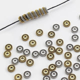 100pcs Mixed Style Silver/Gold Charms Spacer Beads DIY Bracelet Loose Bead