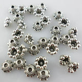 120pcs Tibetan Gold/Silver Flower End Bead Caps 5x3mm for Charm Bracelet Beading