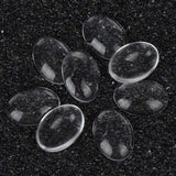 20pcs 18x25mm Oval Clear Glass Cabochons for DIY Jewelry