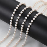 1m 4mm Crystal Glass Beading Chain Copper Chains for Necklace DIY