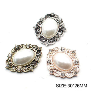 10 Pcs Vintage Pearl Alloy DIY Wedding Dress Rhinestone Jewelry Accessories