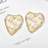 Peach Heart Love Pendant DIY Earring Accessory