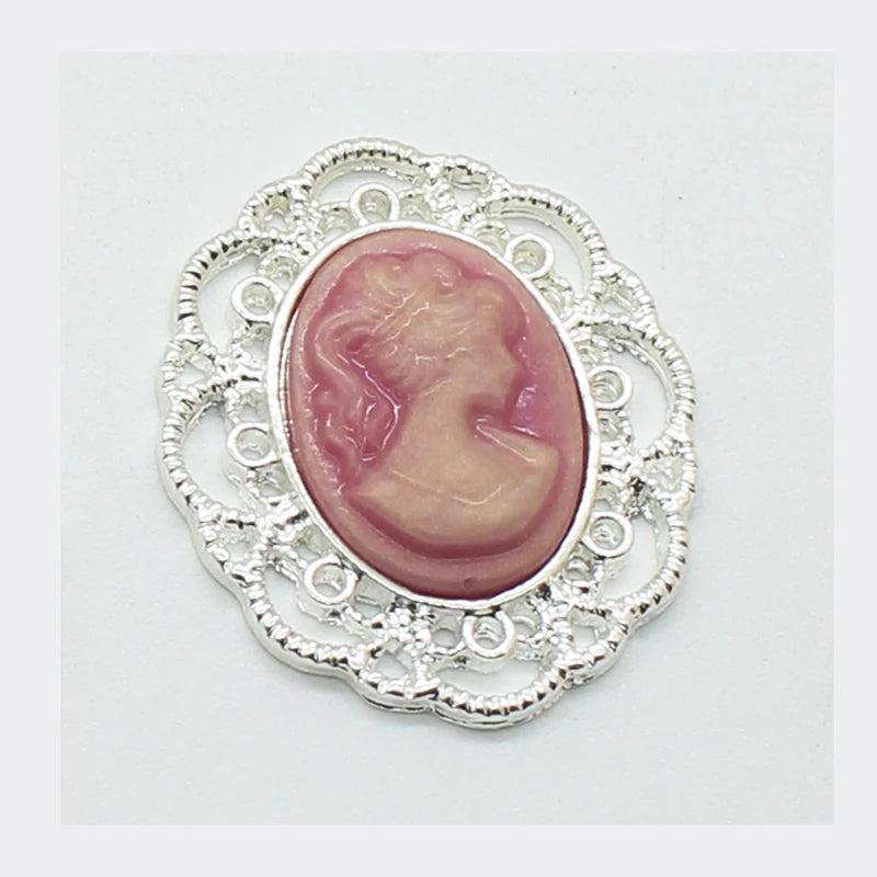 10pcs/lot Metal Inlaid Beauty Head Jewelry Accessories Boutique