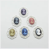 10pcs/lot Metal Inlaid Beauty Head Jewelry Accessories Boutique