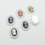 10pcs/lot Metal Inlaid Beauty Head Jewelry Accessories Boutique
