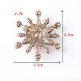10 PCS Crystal Rhinestone Pearl Flowers Headwear Earrings DIY Jewelry