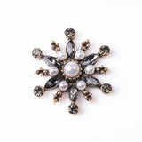 10 PCS Crystal Rhinestone Pearl Flowers Headwear Earrings DIY Jewelry