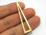 20pcs Raw Brass Triangle Earrings Charms 50x11mm -R586