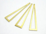 20pcs Raw Brass Triangle Earrings Charms 50x11mm -R586