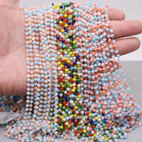 3mm Crystal Glass Beads Chain Copper Necklace 1 meter
