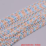 3mm Crystal Glass Beads Chain Copper Necklace 1 meter