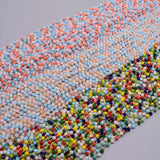 3mm Crystal Glass Beads Chain Copper Necklace 1 meter