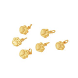 6 Pieces 18K Cat Paw Print Pendant DIY Accessories
