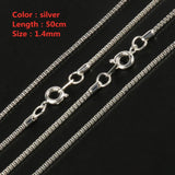 Classic Silver Rose Chain Necklace Lobster Clasp