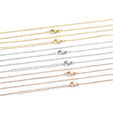 Classic Silver Rose Chain Necklace Lobster Clasp