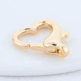4PCS 14K Zinc Alloy Key Connect Heart Lobster Clasps DIY Jewelry Findings