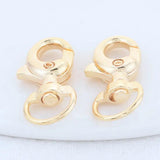 4PCS 14K Zinc Alloy Key Connect Heart Lobster Clasps DIY Jewelry Findings
