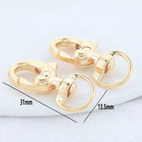 4PCS 14K Zinc Alloy Key Connect Heart Lobster Clasps DIY Jewelry Findings