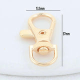 4PCS 14K Zinc Alloy Key Connect Heart Lobster Clasps DIY Jewelry Findings