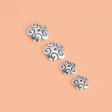 10pcs S925 Sterling Silver Flower Spacer Beads, DIY String Accessories