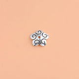 10pcs S925 Sterling Silver Flower Spacer Beads, DIY String Accessories